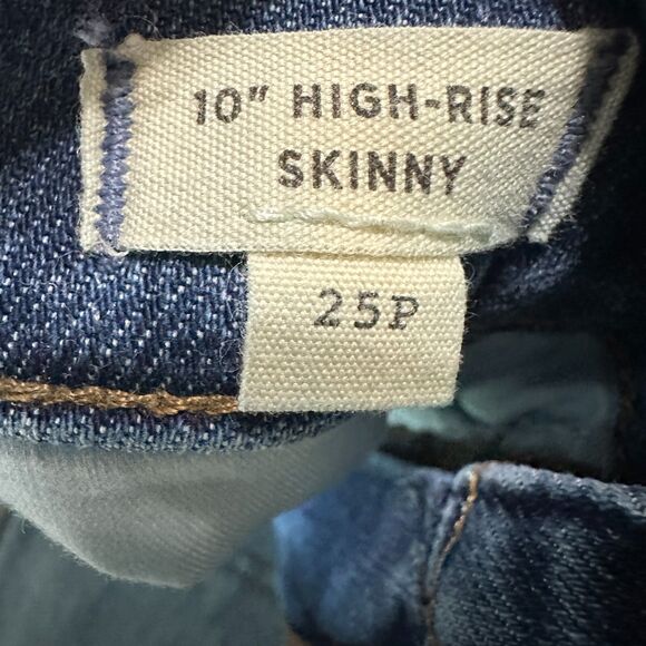 Madewell 10" High Rise Skinny Jeans Women's 25P dark Wash Stretch Denim - Picture 3 of 6